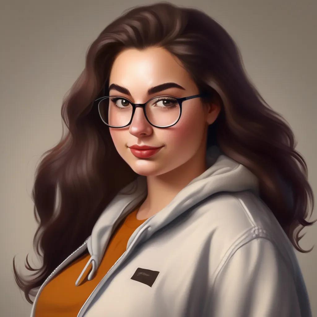 aicurvy college woman portrait realistic