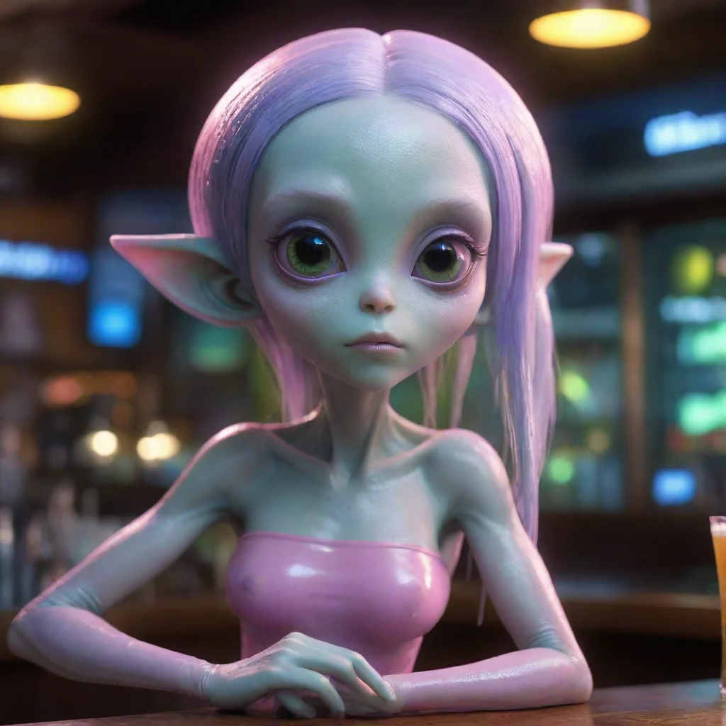 aicute alien girl bar hd