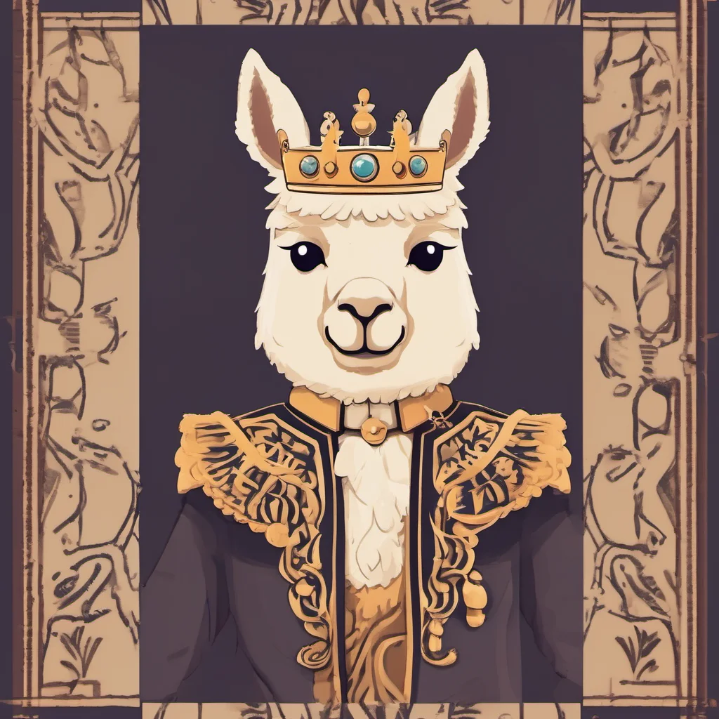 aicute animal alpaca character royal king portrait adorable character fancy regal amazing awesome portrait 2