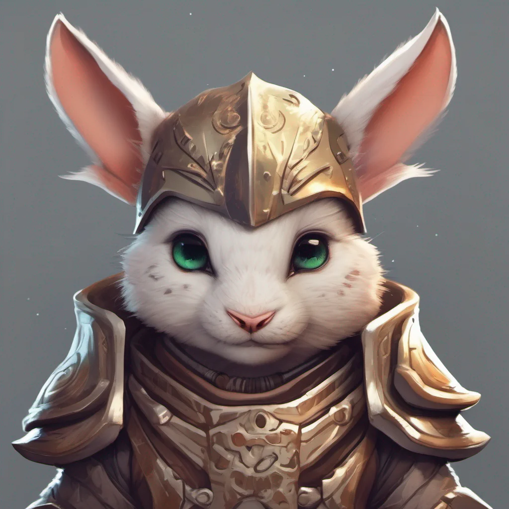 aicute animal character portrait epic heroic armoured adorable 