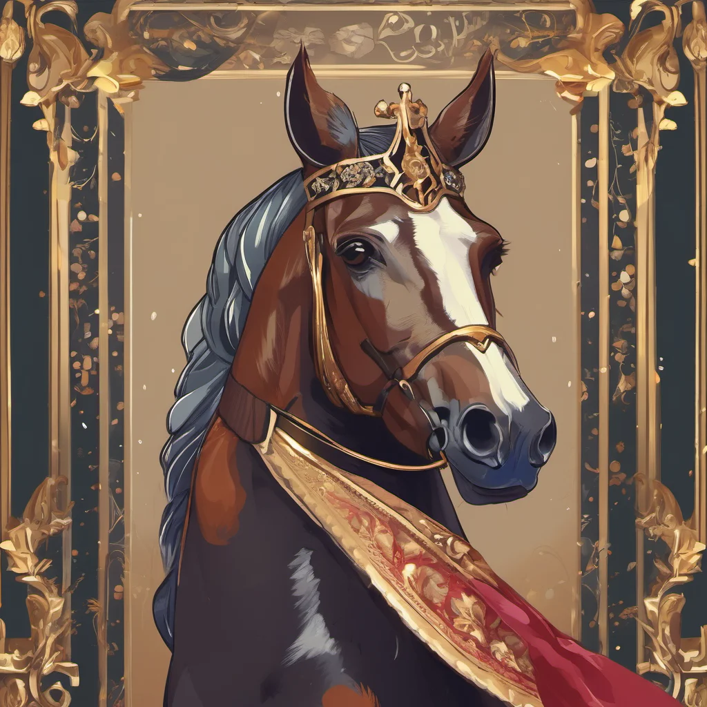 aicute animal horse character royal king portrait adorable character fancy regal good looking trending fantastic 1