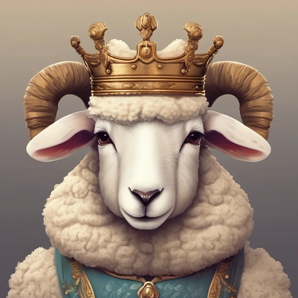 aicute animal sheep character royal king portrait adorable character fancy regal good looking trending fantastic 1