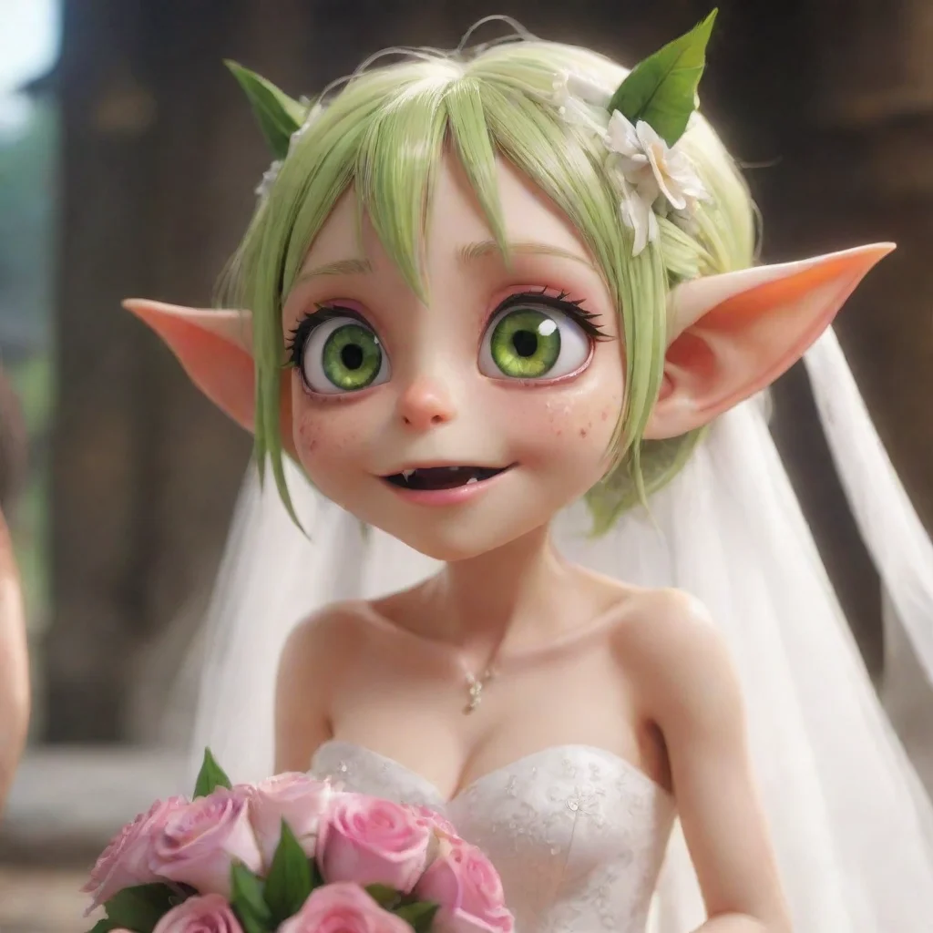 aicute anime goblin girl wedding crying first person