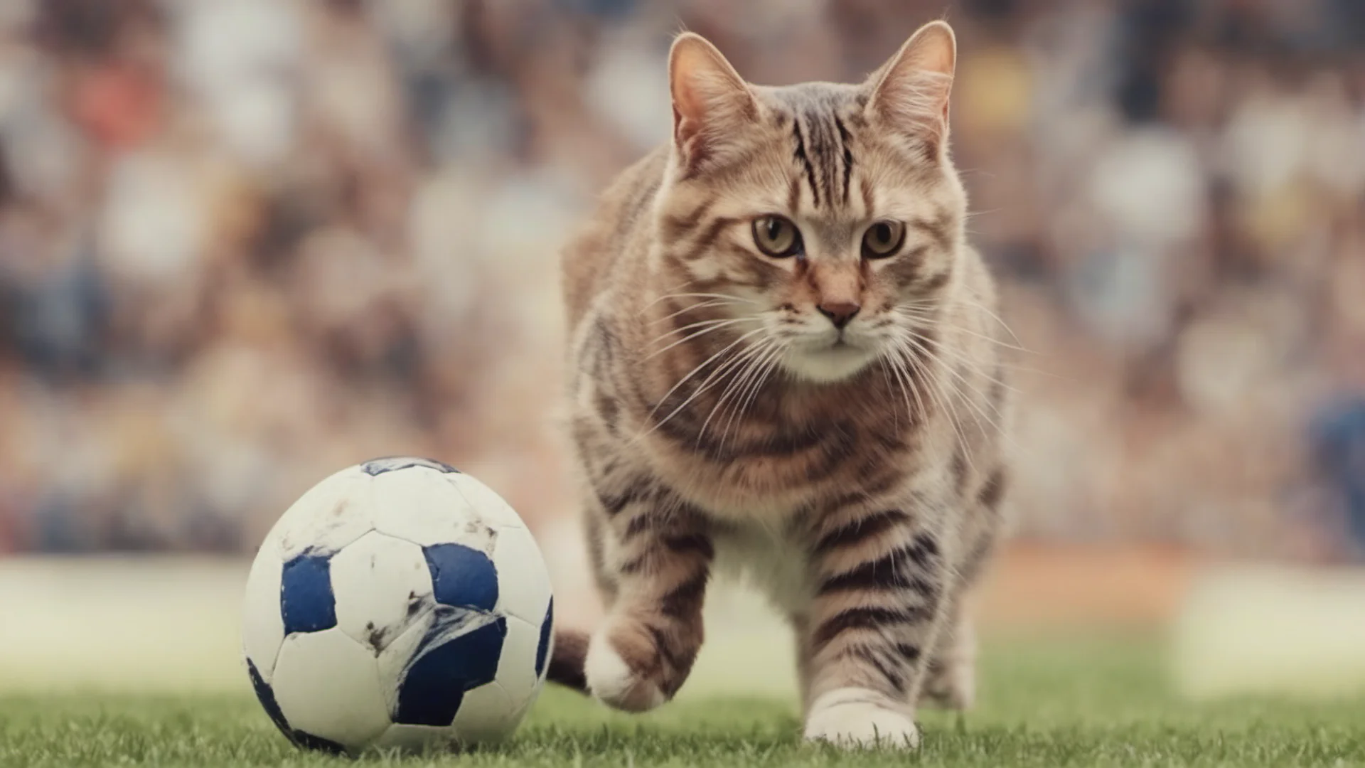 aicute cat playing football with messi good looking trending fantastic 1 wide