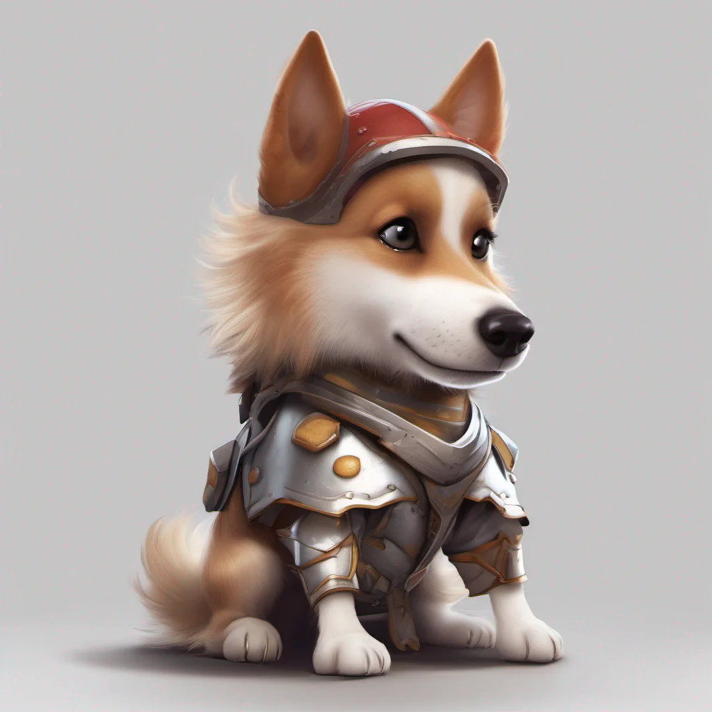 aicute dog animal character portrait epic heroic armoured adorable  good looking trending fantastic 1