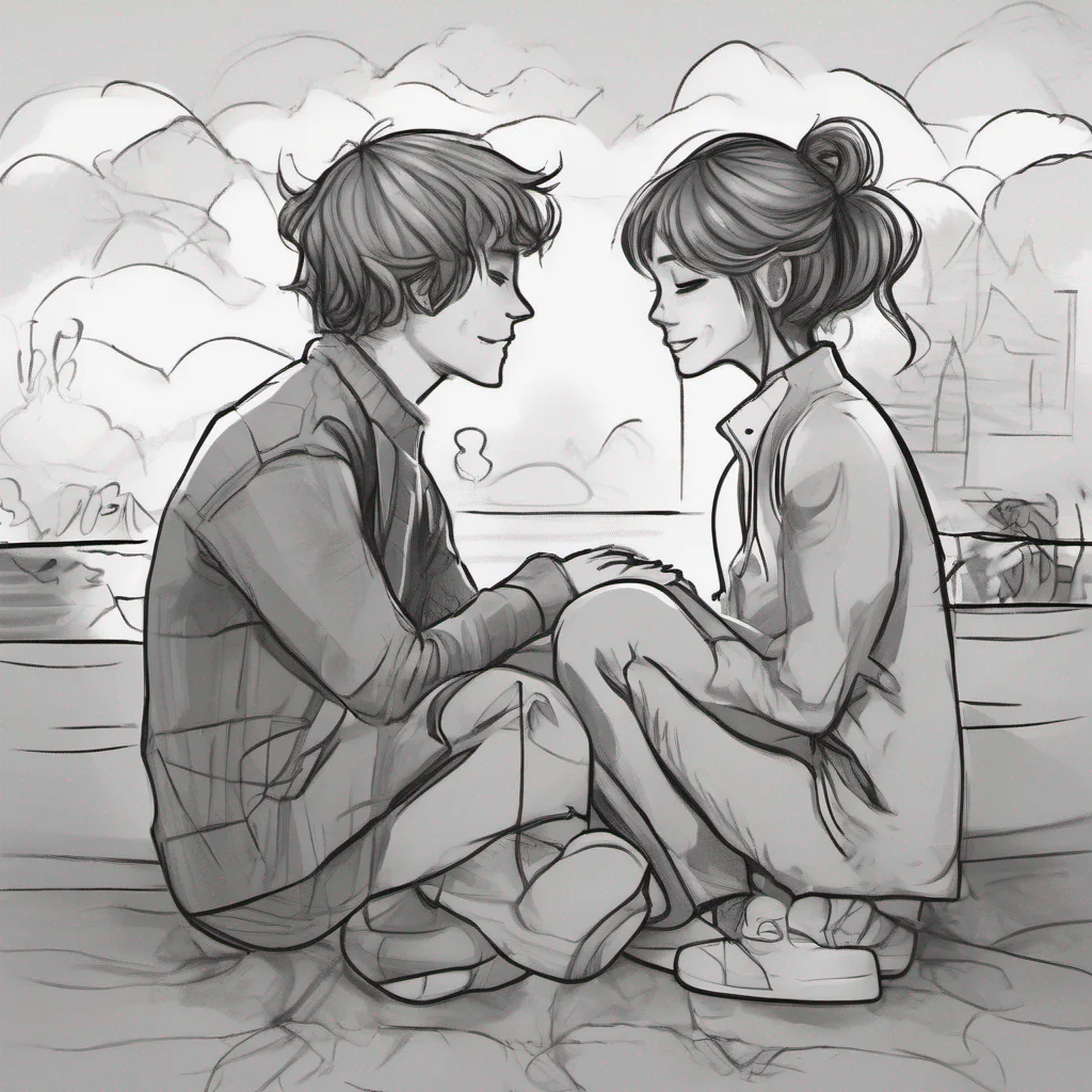 aicute draw of a couple in love with each other confident engaging wow artstation art 3