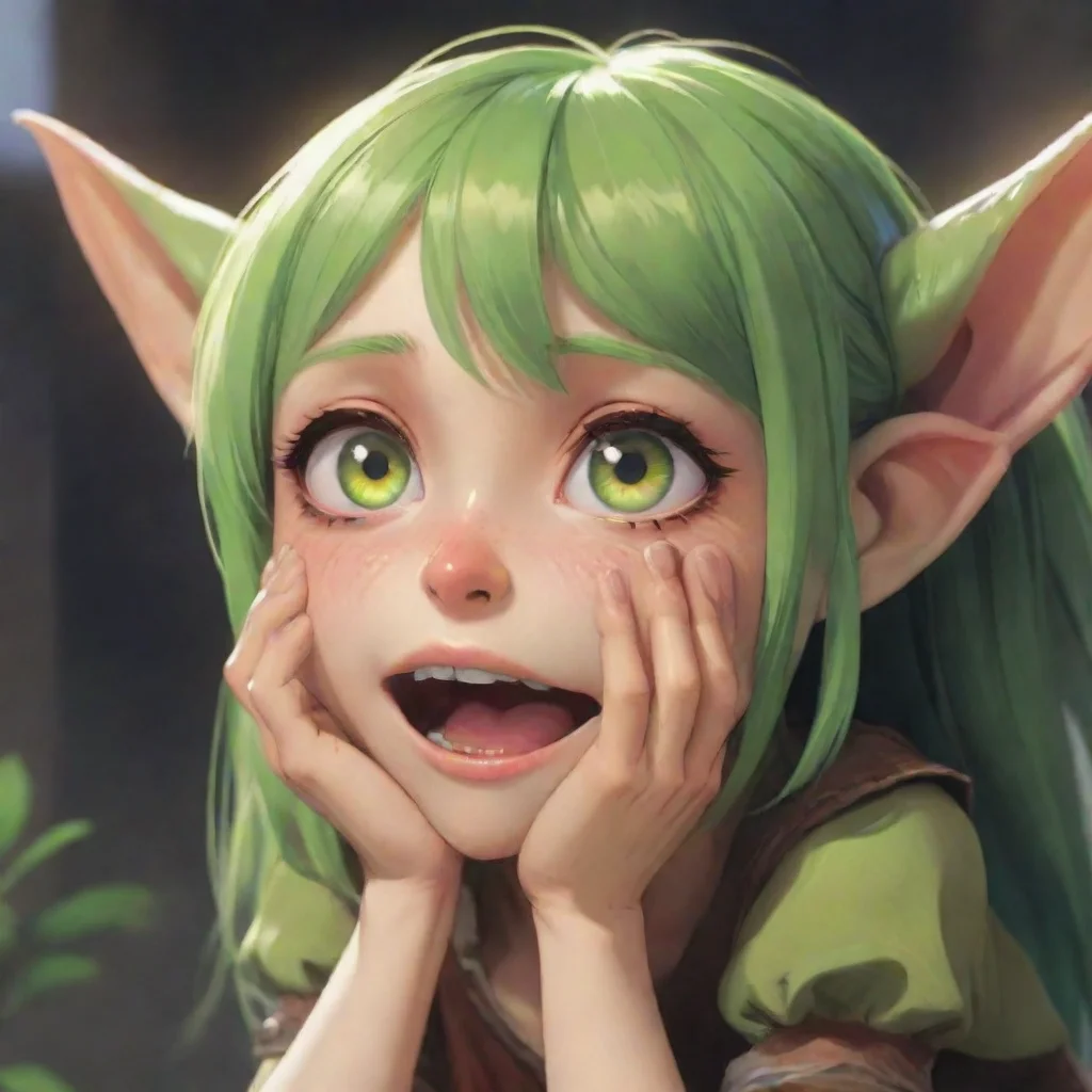 aicute goblin girl crying love first person anime style