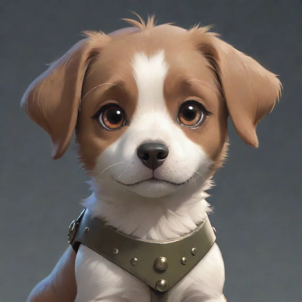 aicute puppy dog armoured artstation hd aesthetic ghibli anime fantastic portrait aww quality 