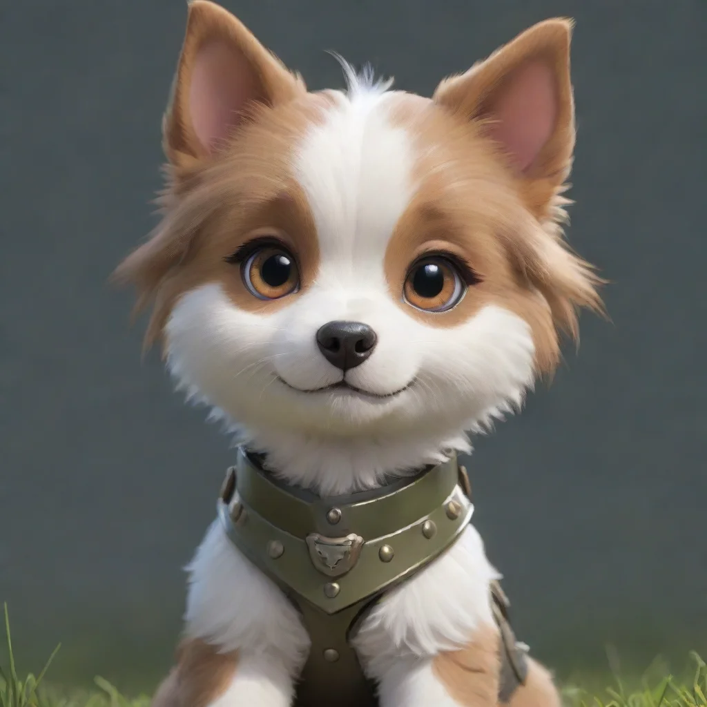 aicute puppy dog armoured artstation hd aesthetic ghibli anime fantastic portrait best quality 