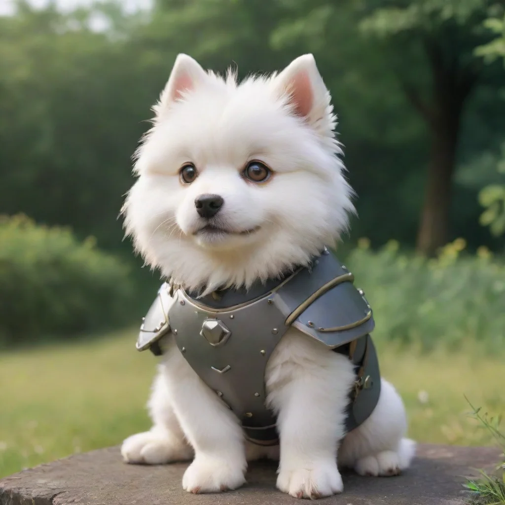 aicute puppy dog armoured hd aesthetic ghibli anime fantastic portrait best quality 