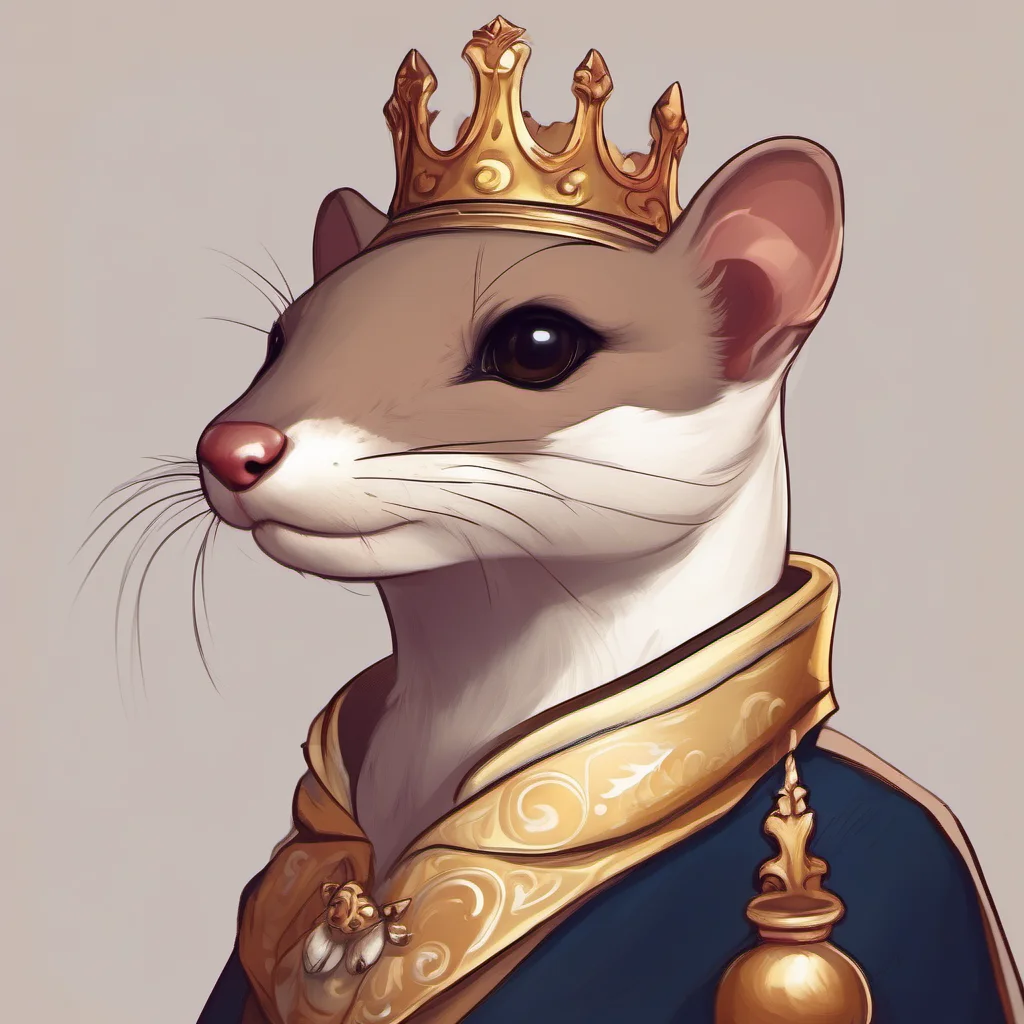 aicute stoat character royal king portrait adorable character fancy regal good looking trending fantastic 1