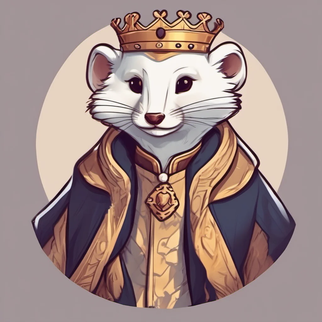 aicute weasel character royal king portrait adorable character fancy regal good looking trending fantastic 1