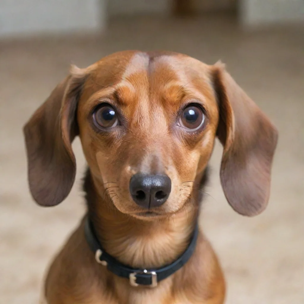 dachshund with raised eyebrows
