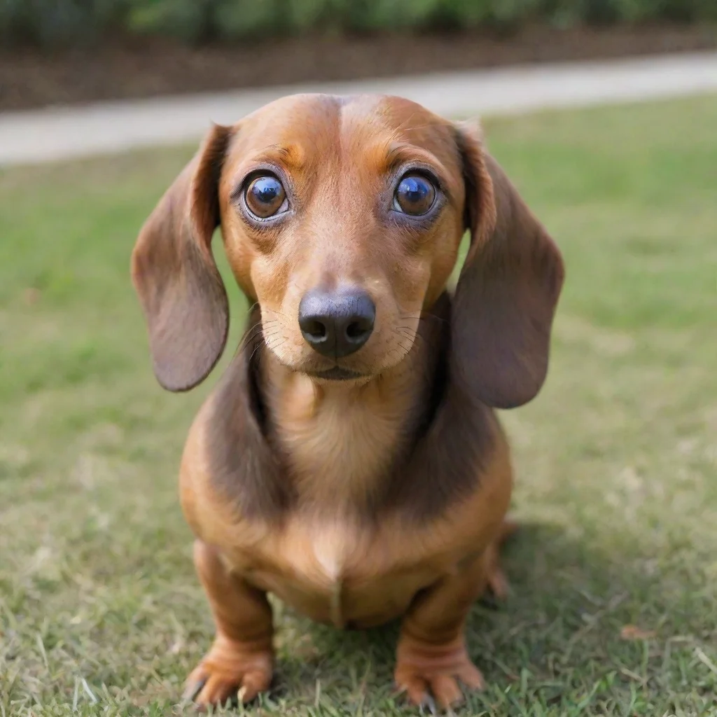 dachshund with raised eyes