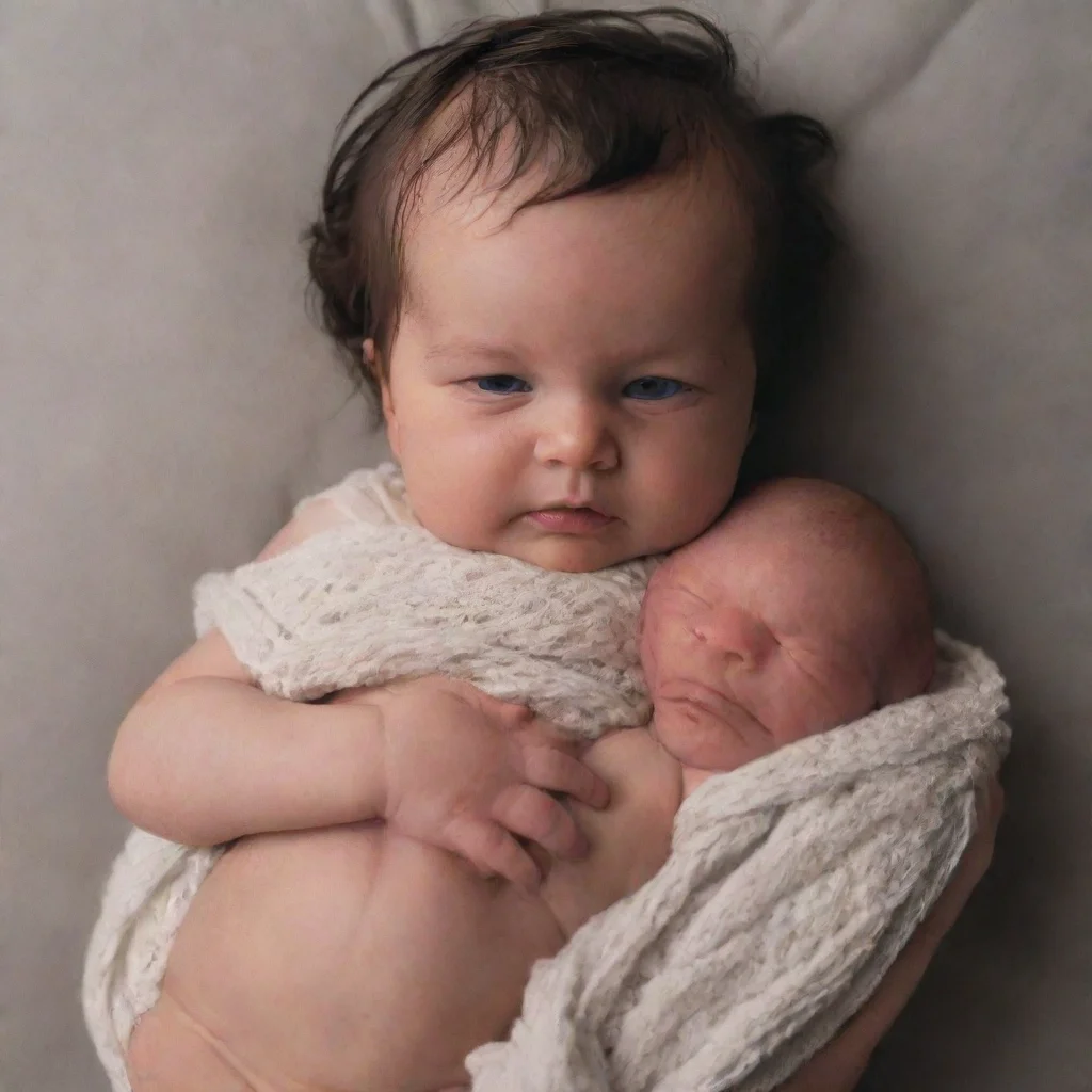 aidark entertiy holding a newborn baby