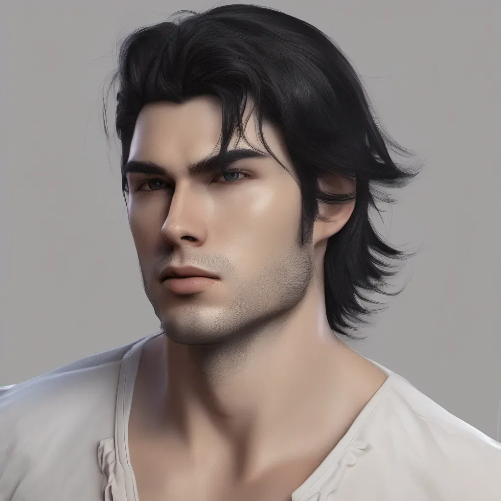 aidark hair male confident engaging wow artstation art 3
