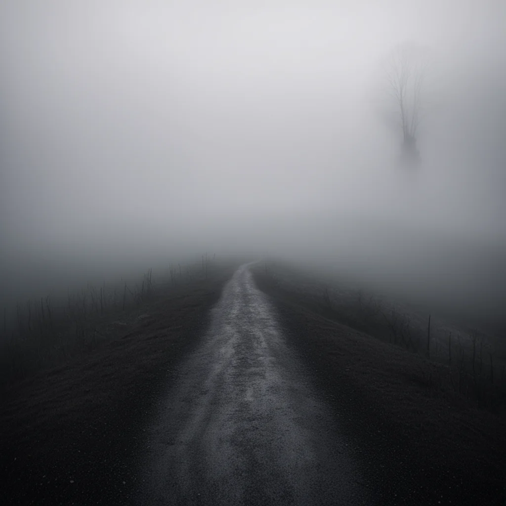 dark long and winding road through a foggy uncanny emprty land confident engaging wow artstation art 3