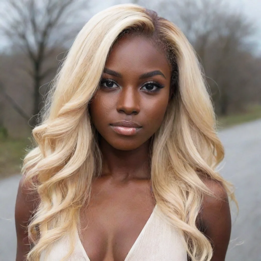 aidark skin long blonde hair