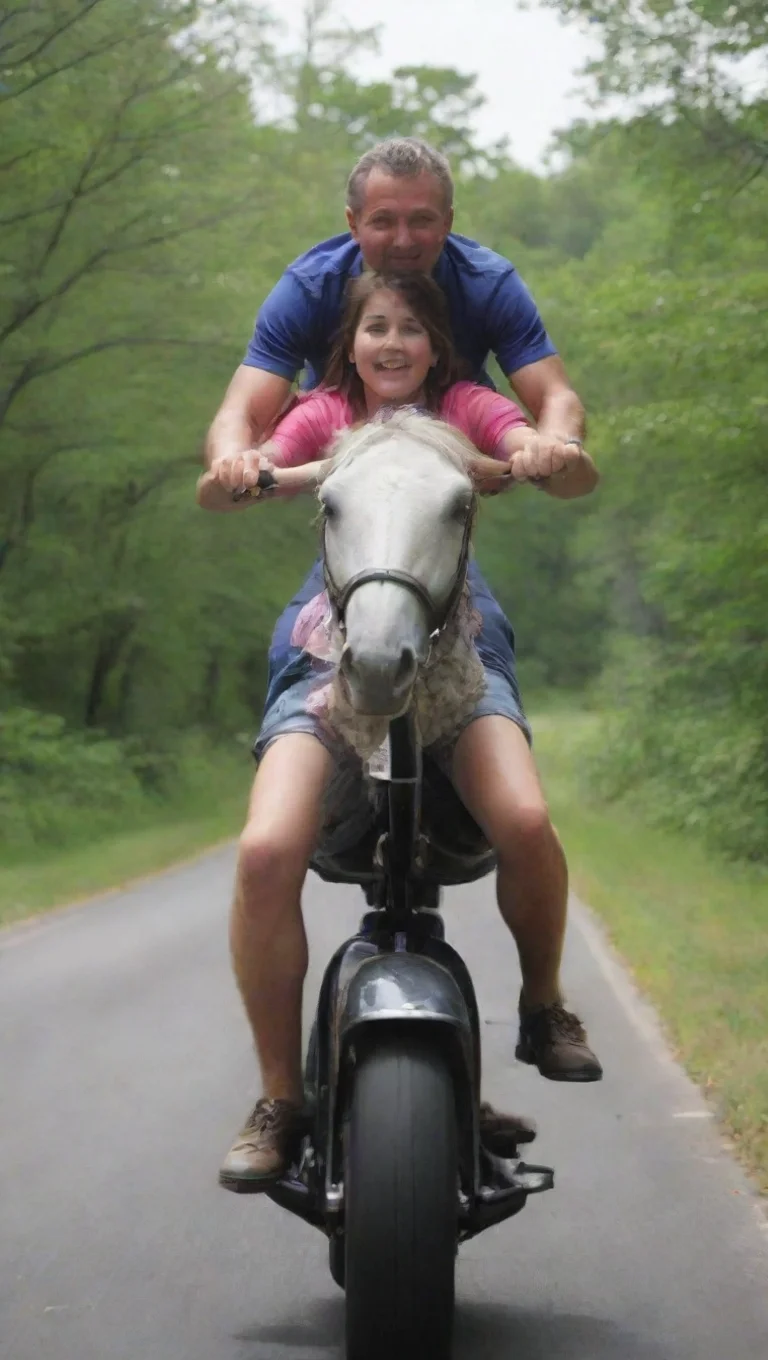 aidaughter rides dad tall