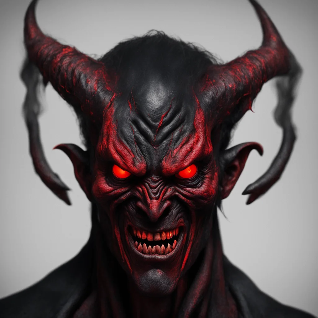 devil with red eye