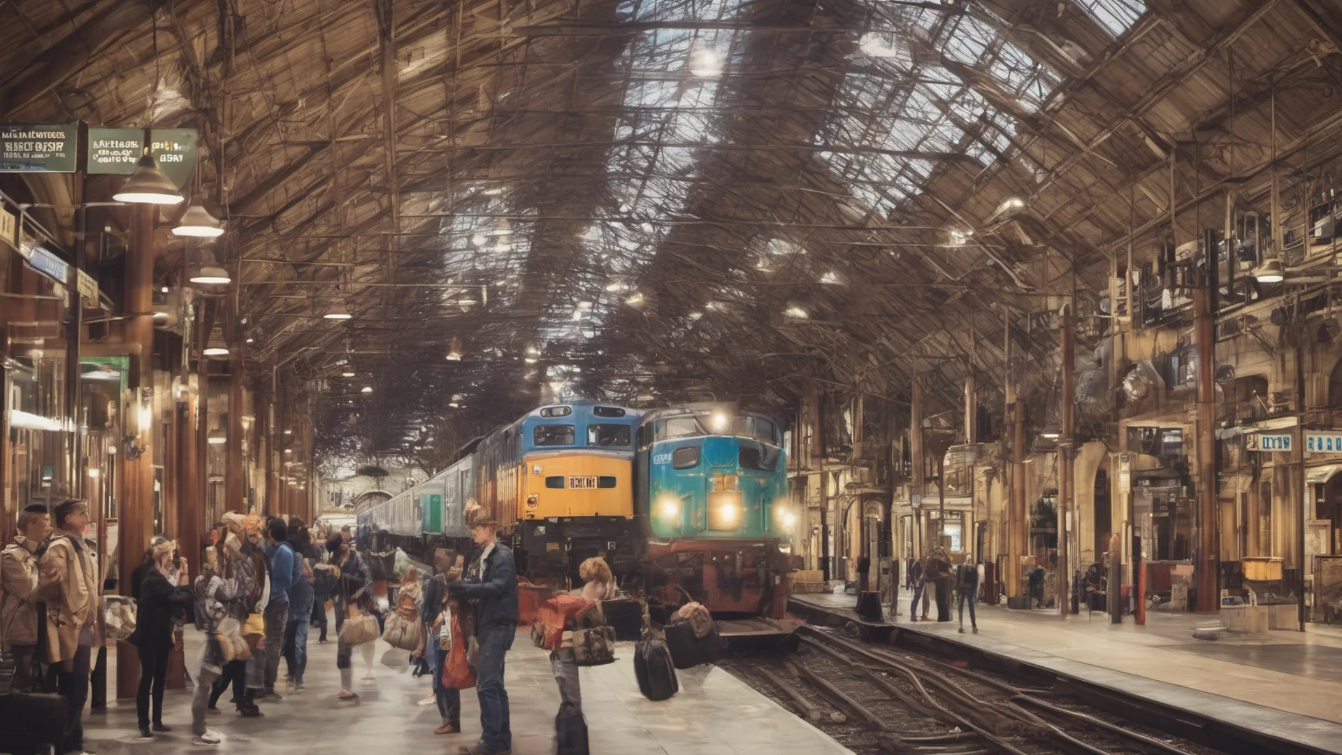 diesel trainarriving at dreamy train station good looking trending fantastic 1 wide