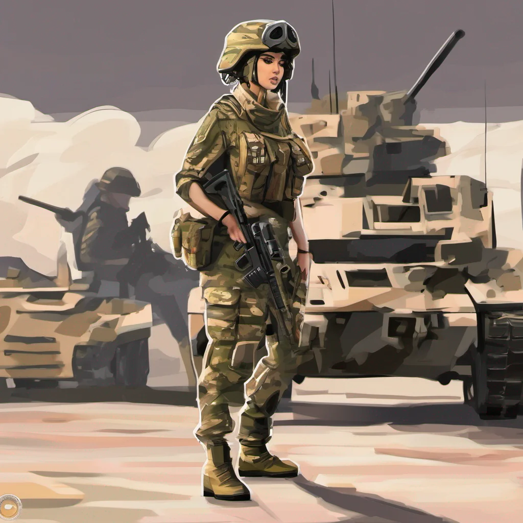 aidigital art army girl confident engaging wow artstation art 3