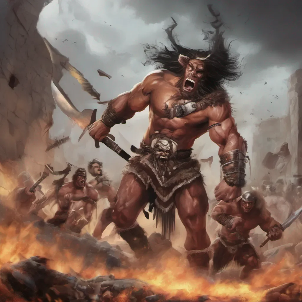 digital art barbarians  confident engaging wow artstation art 3