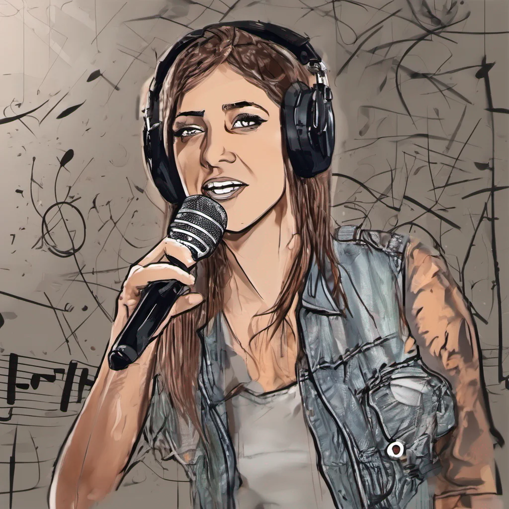 digital art cantante en estudio amazing awesome portrait 2