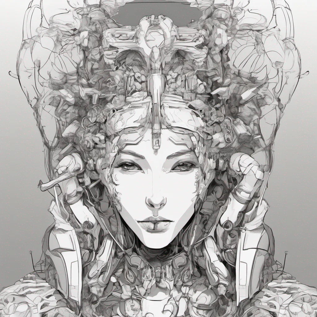aidigital art line art line art amazing awesome portrait 2