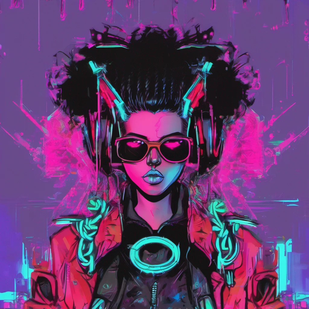 aidigital art neon punk amazing awesome portrait 2