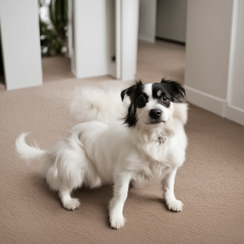 aidog sitting on a benhc