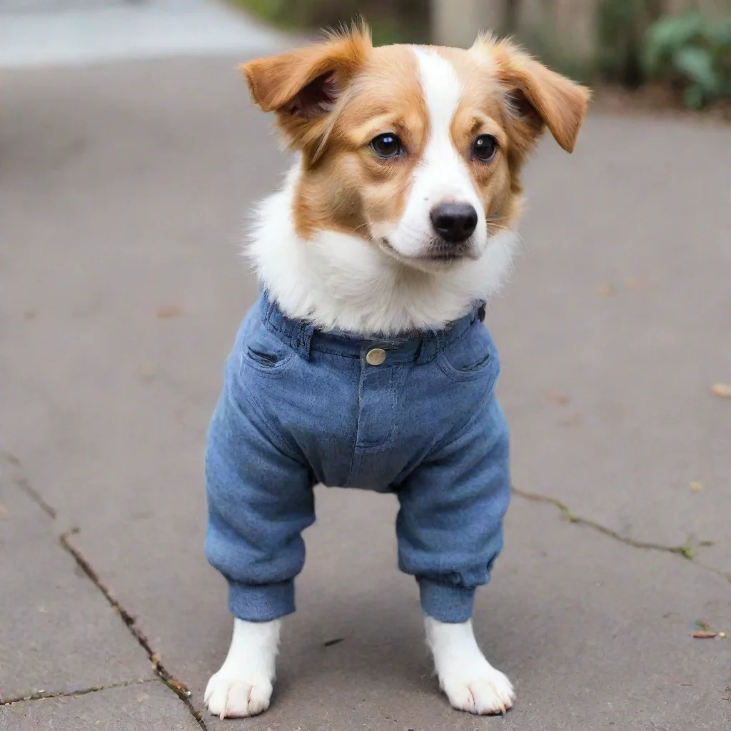aidog with pants