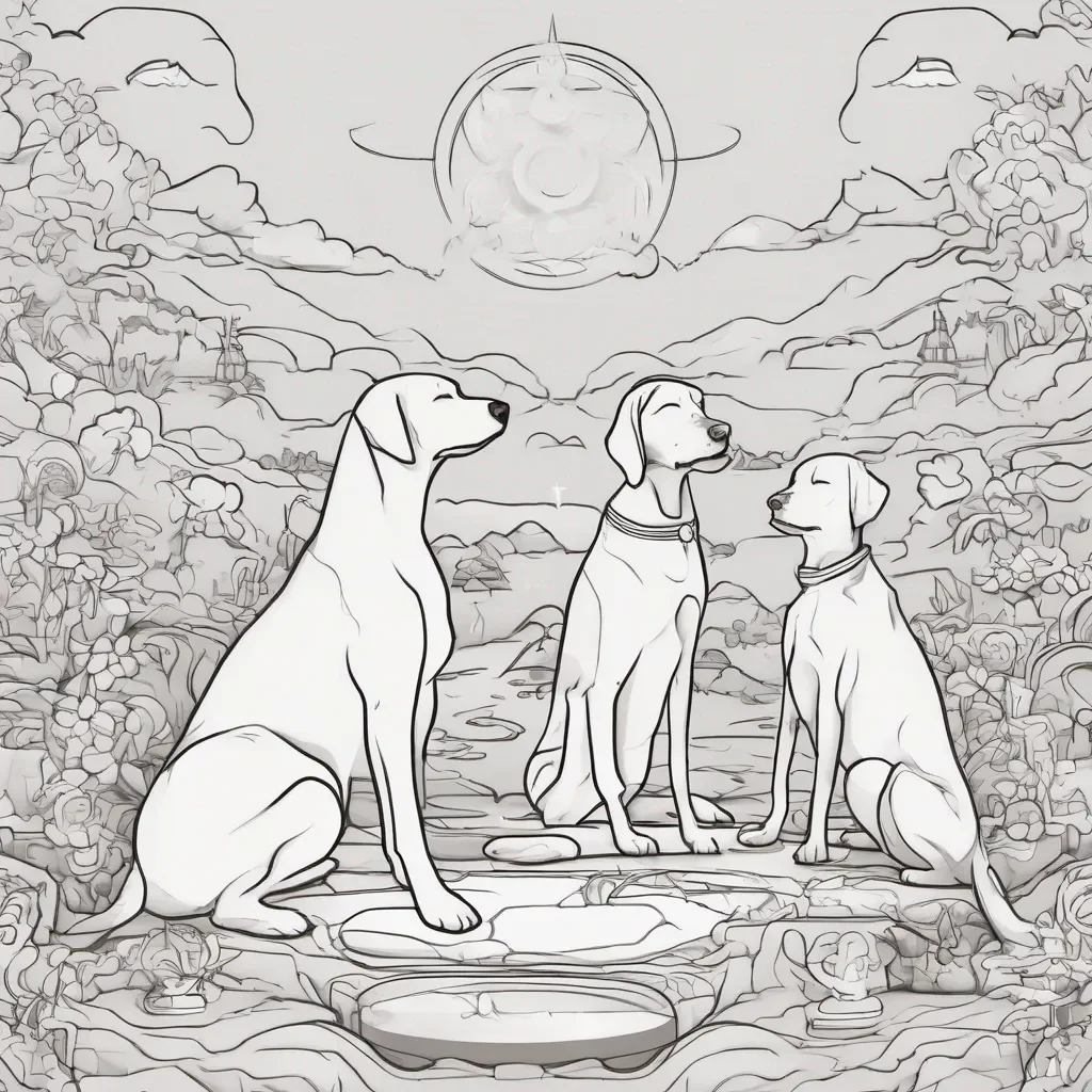 aidogs meditating line art good looking trending fantastic 1