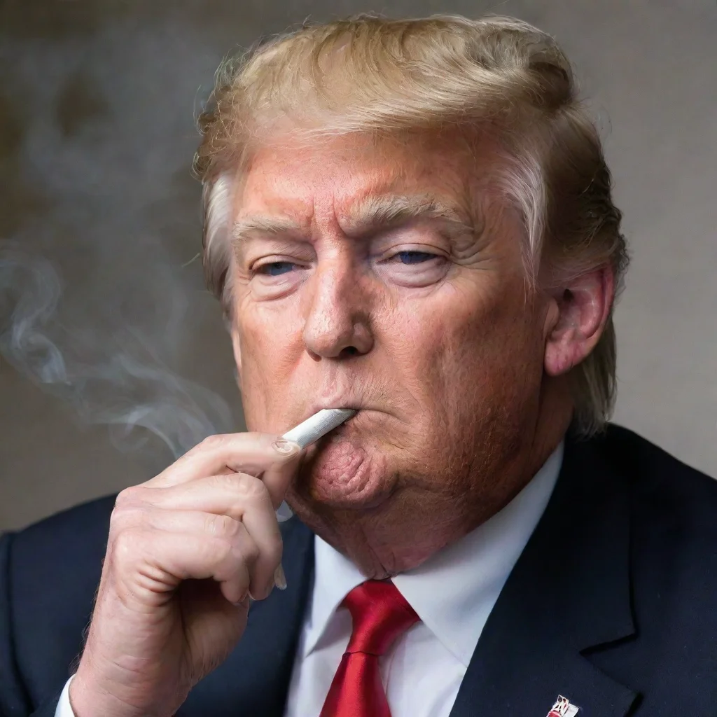 donald trump smoking