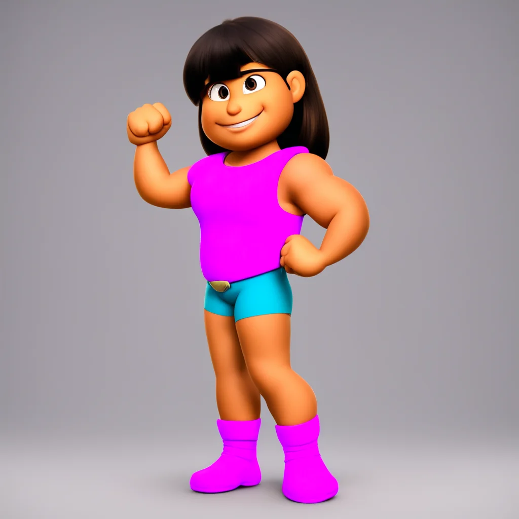 aidora the explorer biceps flex amazing awesome portrait 2