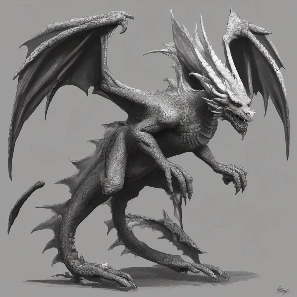aidragon 2 legs   large wings fantasy art no arms
