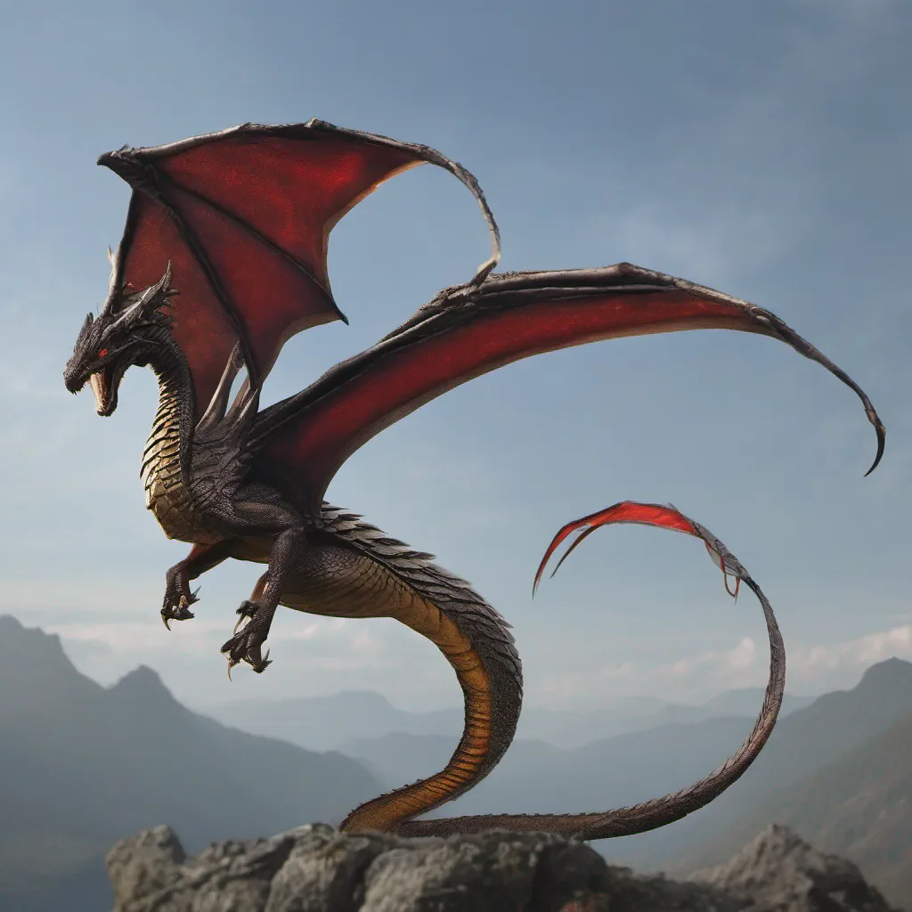 aidragon back legs snake flying dragon wings only flying amazing awesome portrait 2