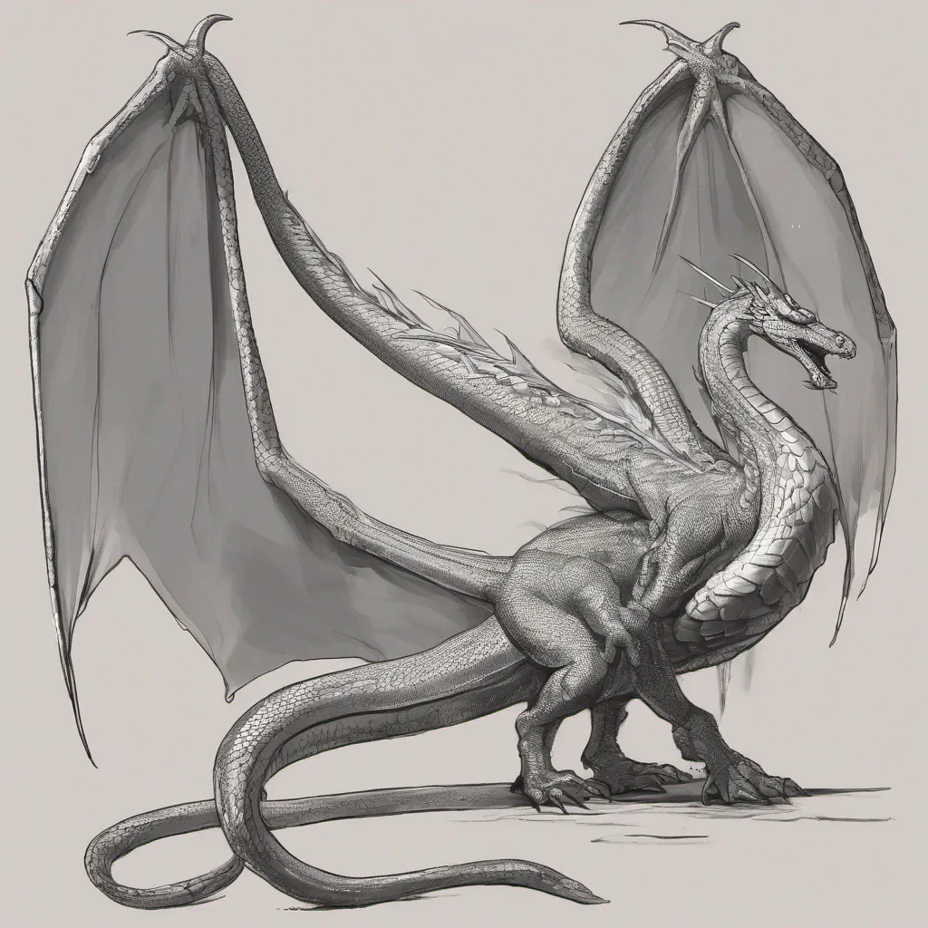 aidragon back legs snake flying dragon wings only flying long neck long tail big hindlegs environment beauty