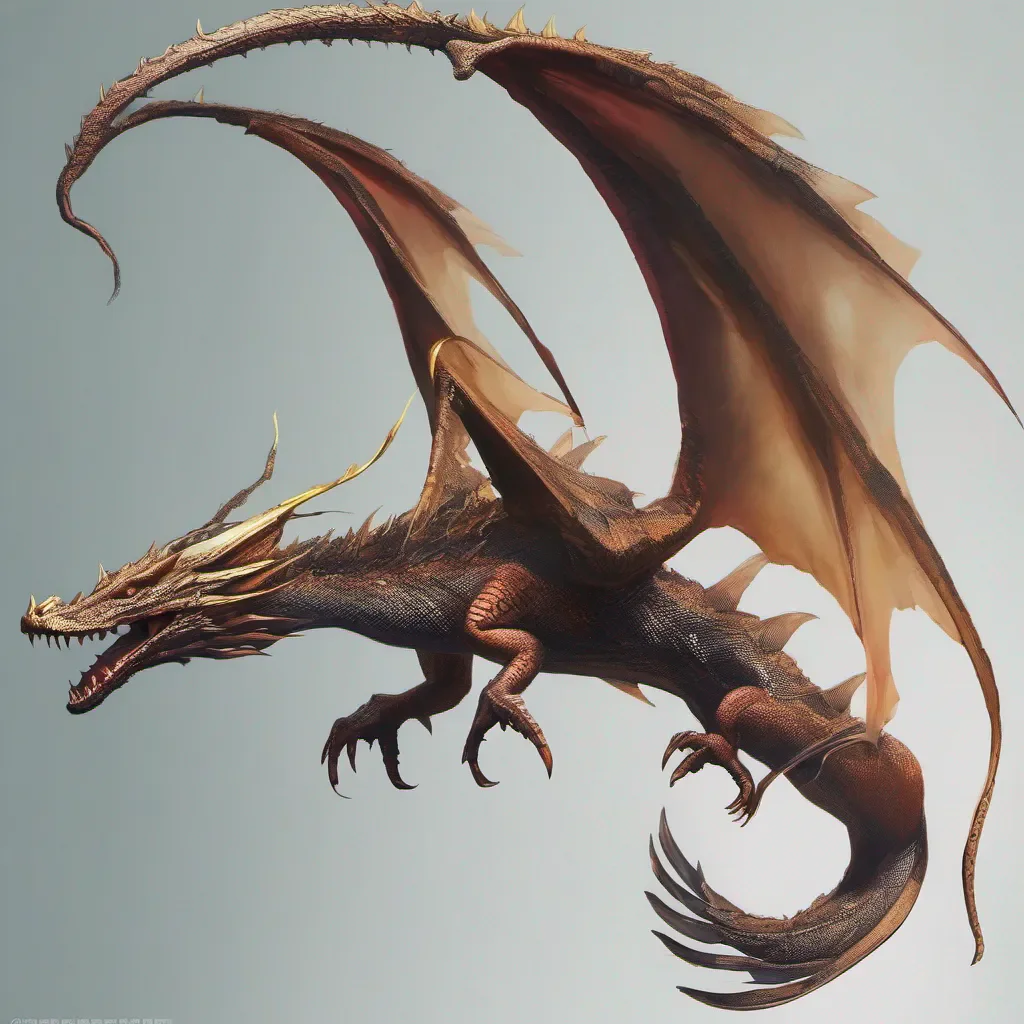 aidragon back legs snake flying dragon wings only flying long neck long tail big legless environment beauty