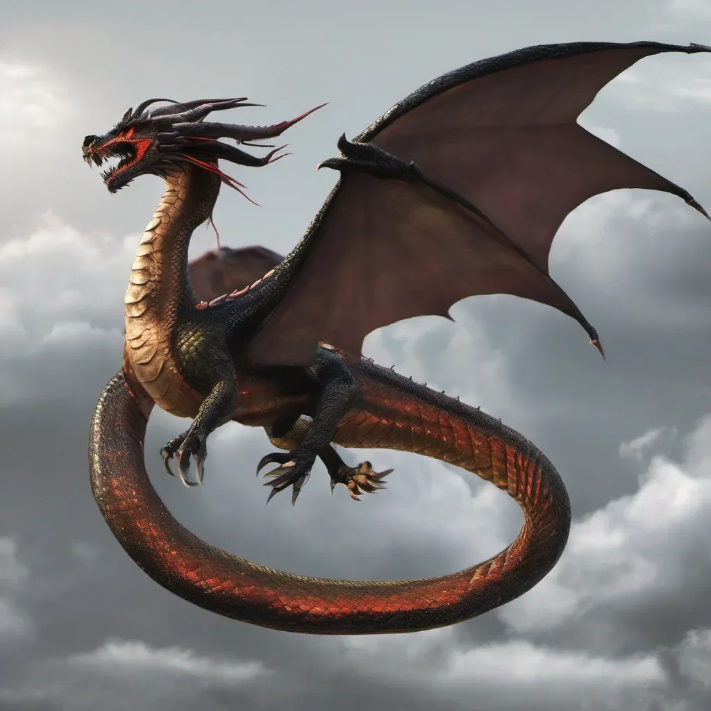aidragon back legs snake flying dragon wings only flying