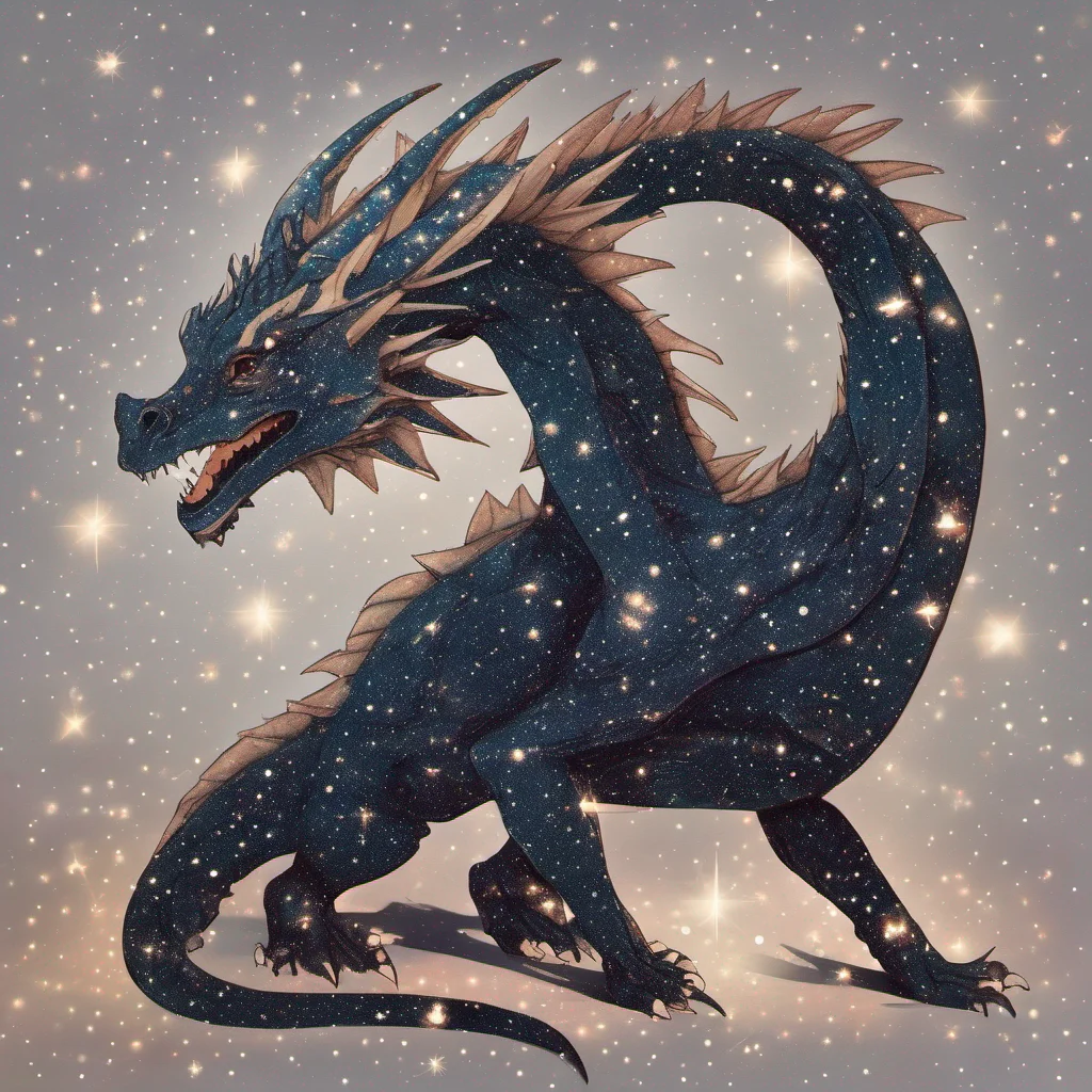 dragon made of stars