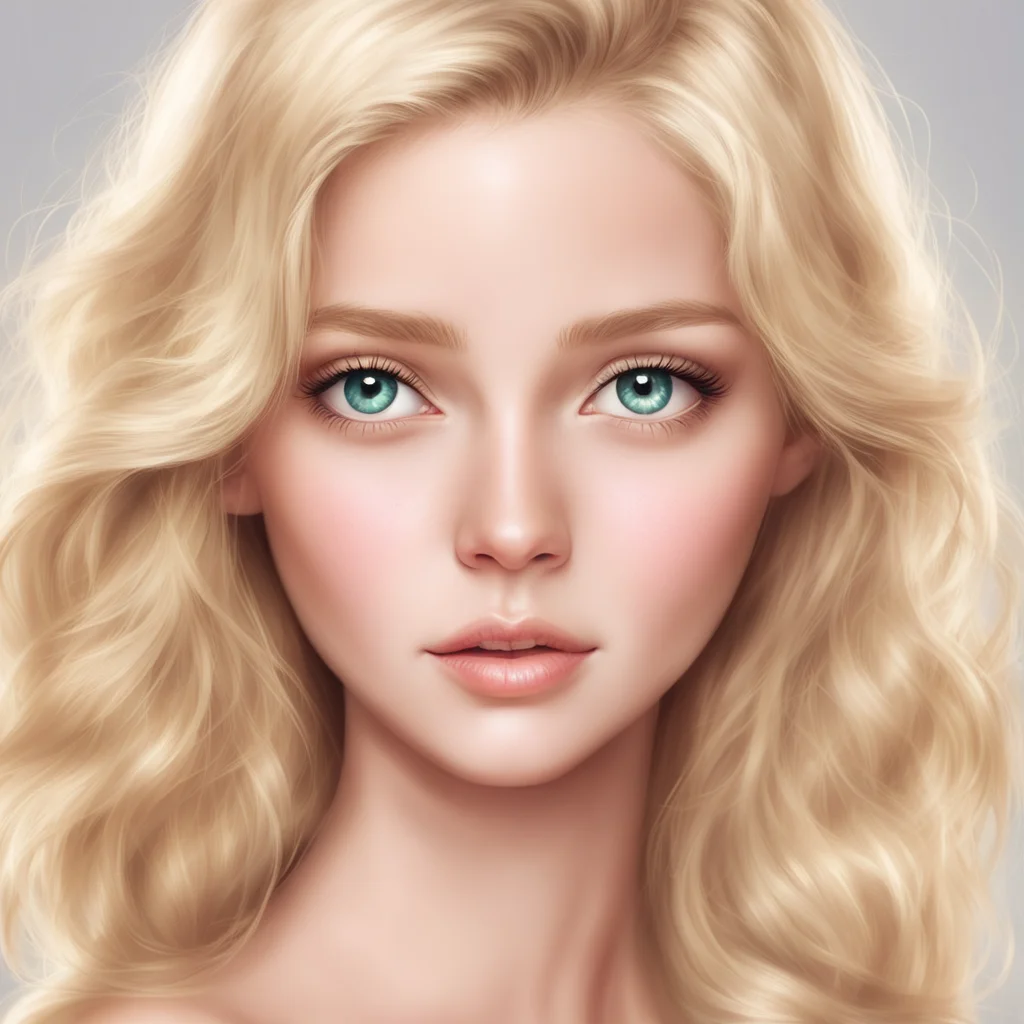 draw a picture of a beautiful blond girl with gleaming eyes good looking trending fantastic 1
