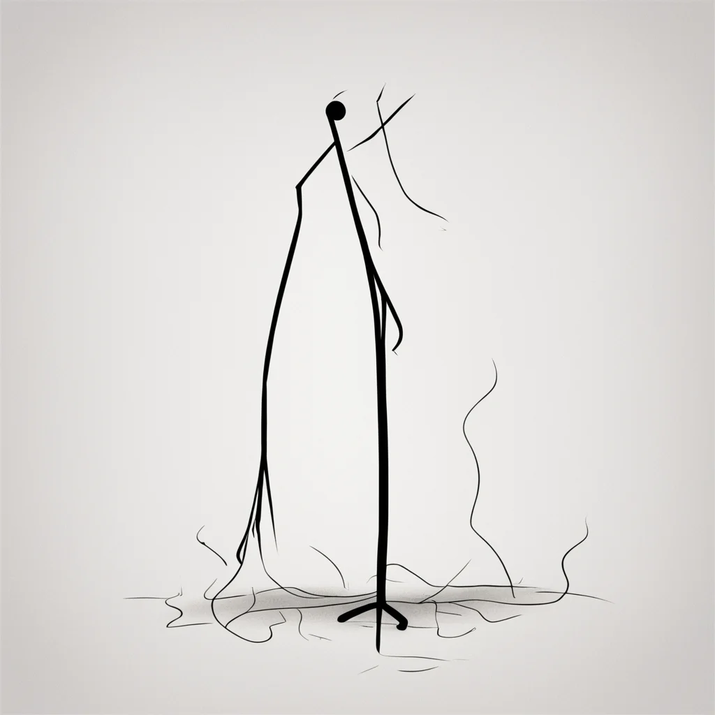 aidrawing of a stickman depression amazing awesome portrait 2