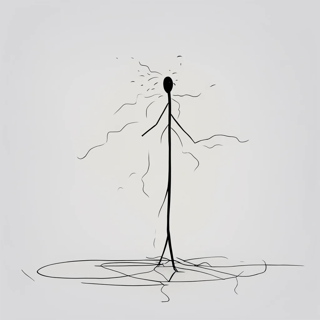 drawing of a stickman depression