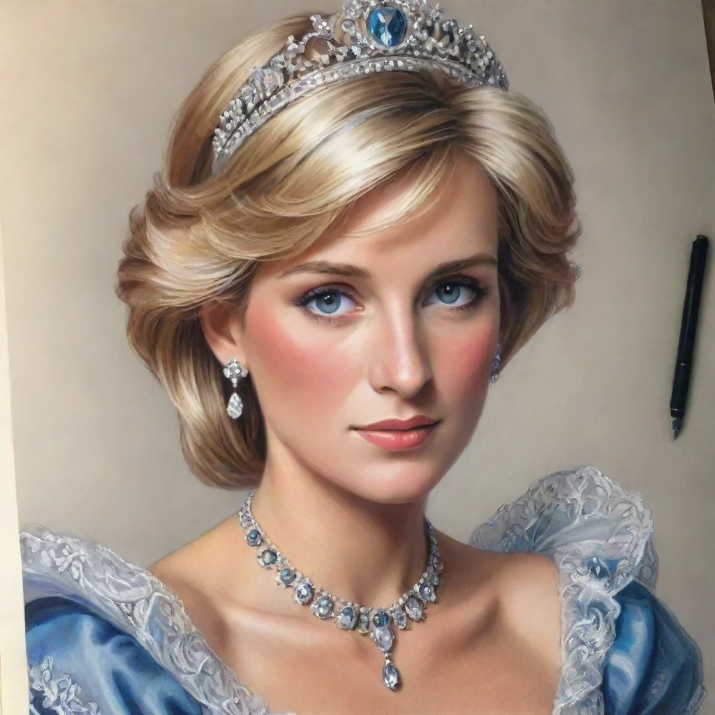 aidrawing of princess diana in style of disney princess   artstation   portrait insanely detailed and intricate beautiful 