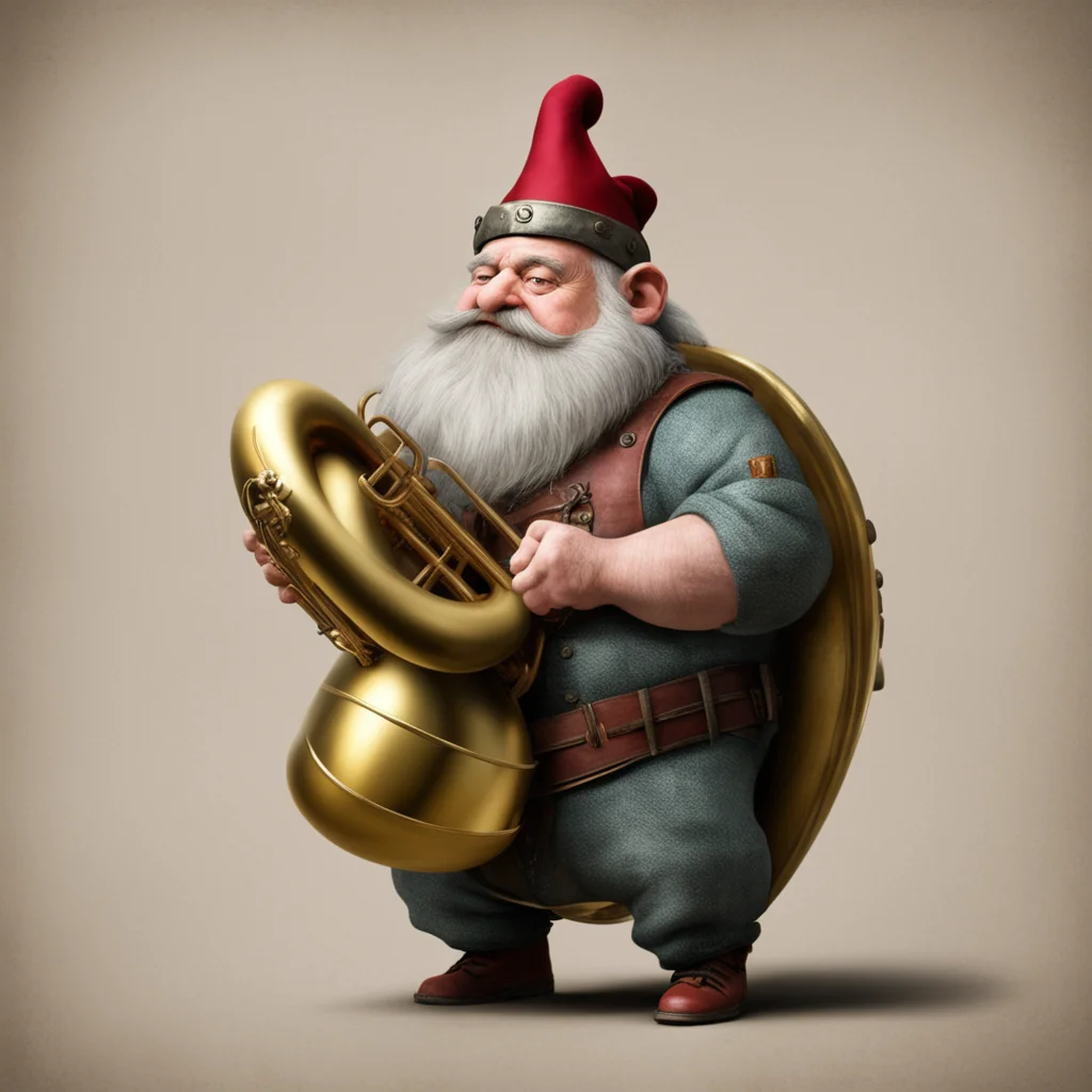 aidwarf playing a tuba