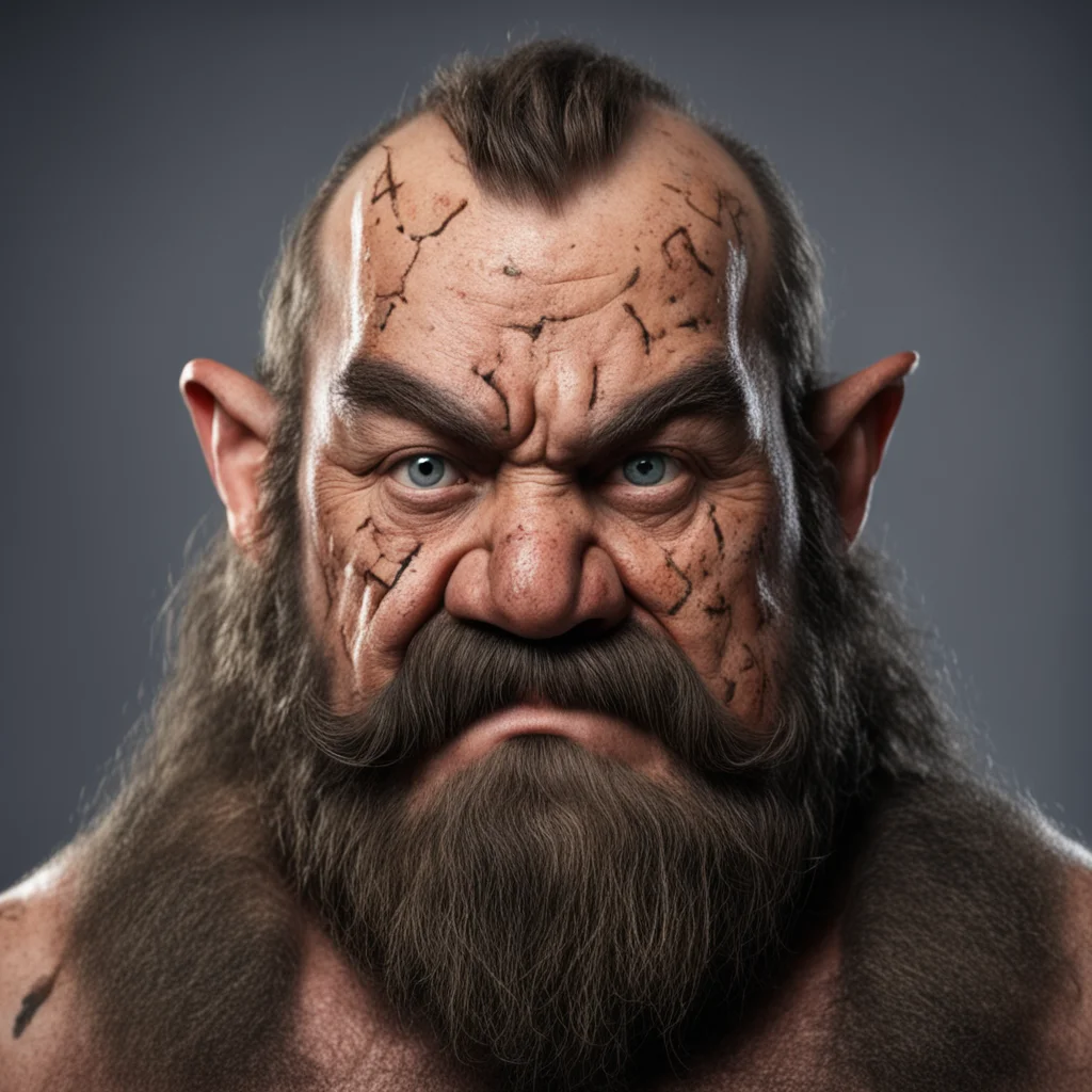 aidwarf with facial scars