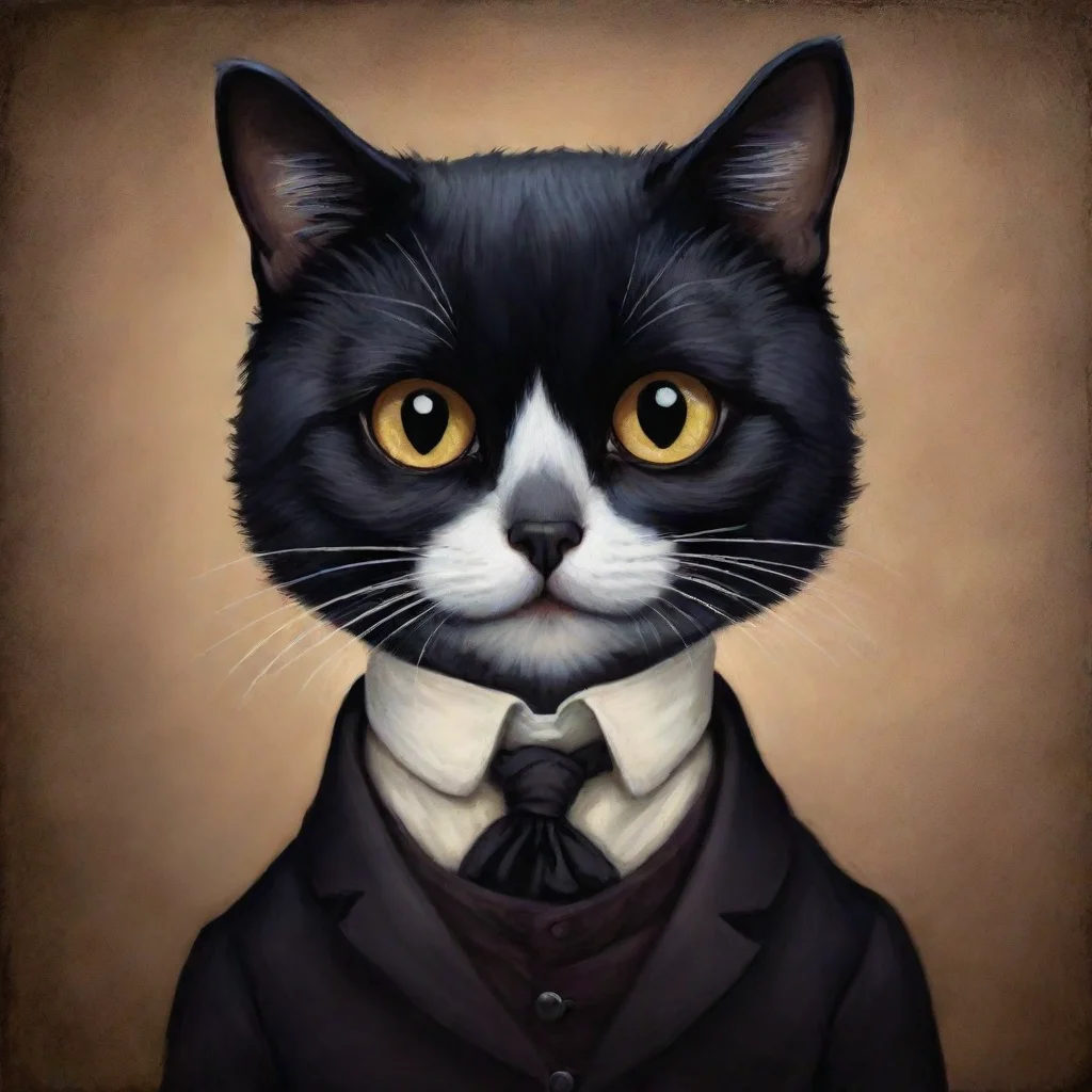 aiedgar allan poe as a cat