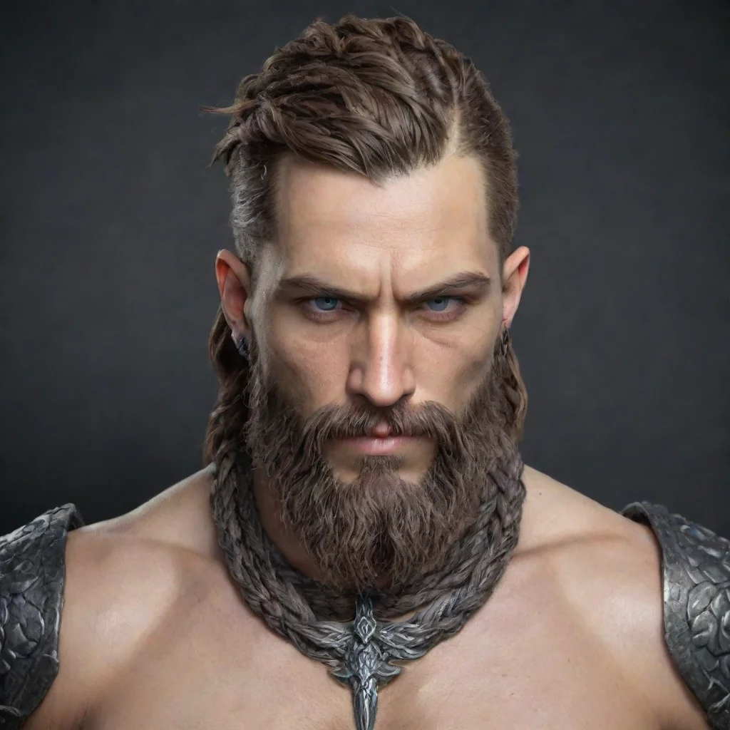 elder scrolls nord braided beard braided hair beard beads dragon tattoo