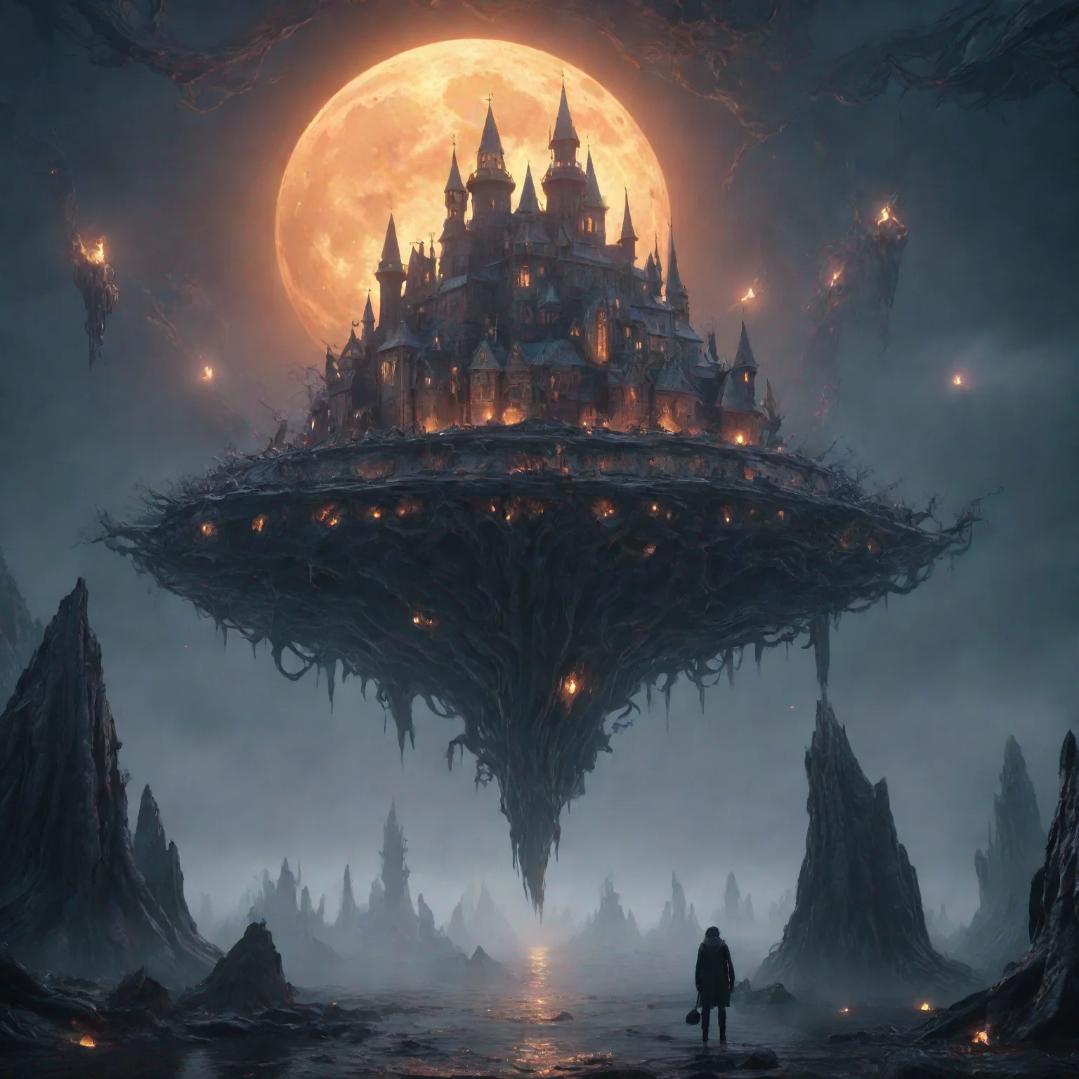 eldritch horrorend of the world otherworldly volumetric reflections unreal engine octane render cinematic realistic artw